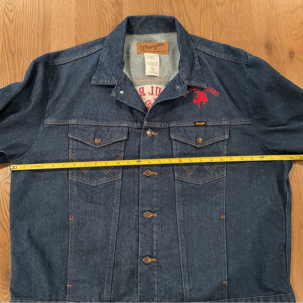 Wrangler Men's Dark Blue Denim Jacket St Paul Rodeo Embroidered NWOT - Picture 8 of 9
